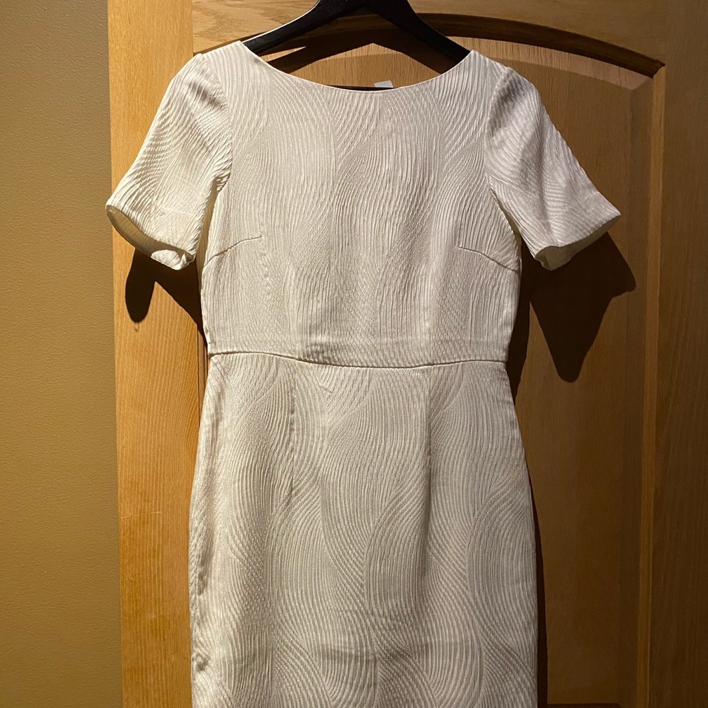 Ivory open back dress